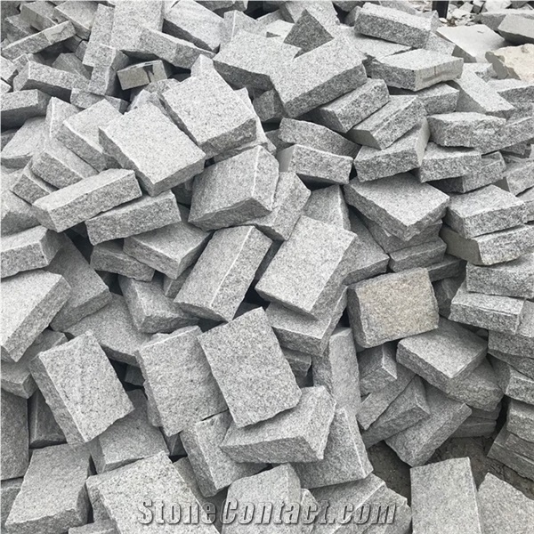 Natural Split G603 Grey Granite Cubes Cobbles Setts