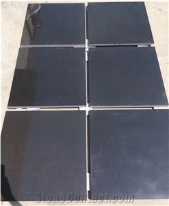 Polished China G684 Black Basalt Slabs Cut Tiles