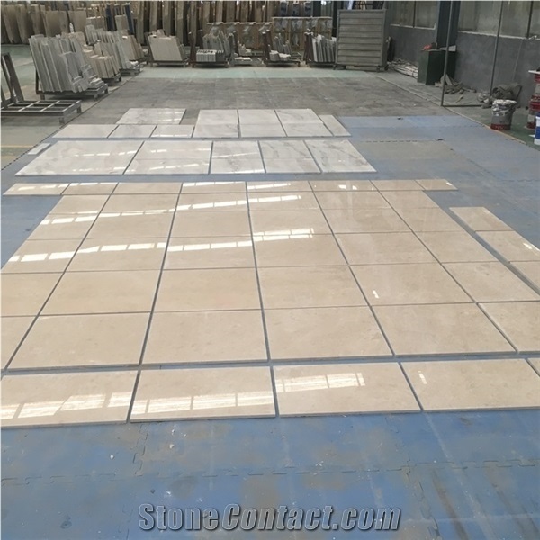 Polished Cream Marfil Marble Layout Floor Flooring Tiles