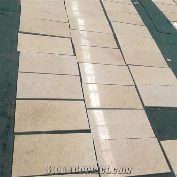 Polished Galala Beige Marble Flooring Walling Tiles