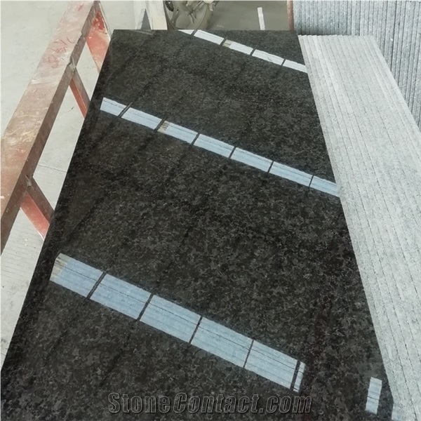 Polished Negro Angola Black Granite Cut Tiles
