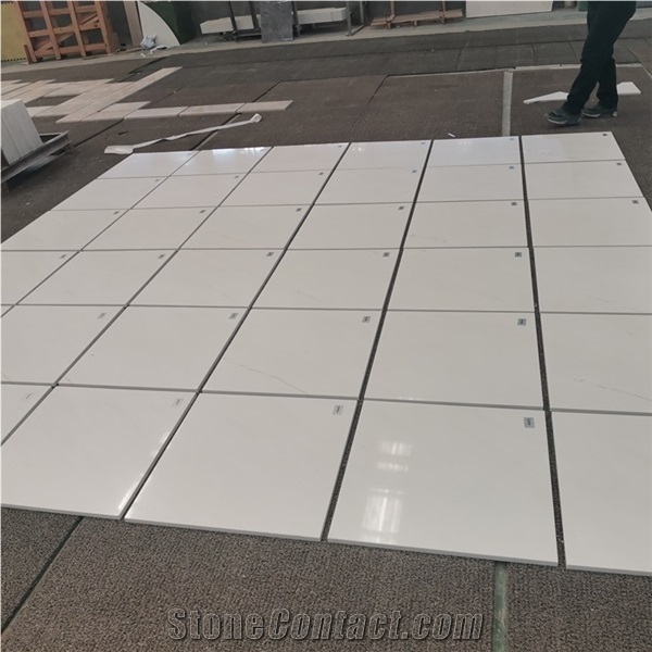 Polished New Ariston White Marble Flooring Tiles