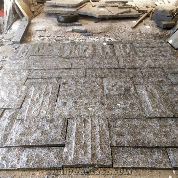 Split China Black Granite Walling Patchwork Tiles