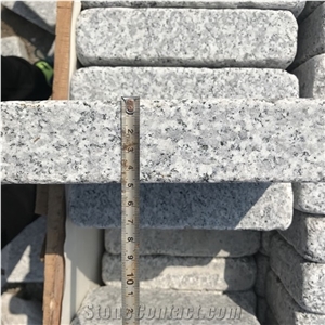 Split Sawn Cut Tumbled Grey Granite Cobbles