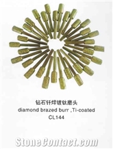Diamond Brazed Burr, Ti-Coated Cl143-Cl144