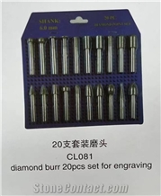 Diamond Burr 20pcs Set for Engraving Cl081