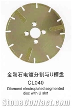 Diamond Electroplated Segmented Disc with U Slot Cl040-Cl041