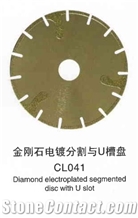 Diamond Electroplated Segmented Disc with U Slot Cl040-Cl041