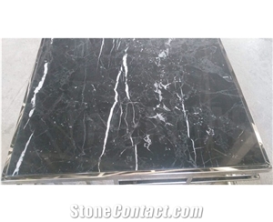 Black Marble Square Tabletop