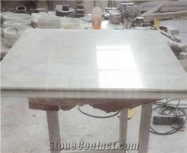 Mugla White Marble Square Tabletop