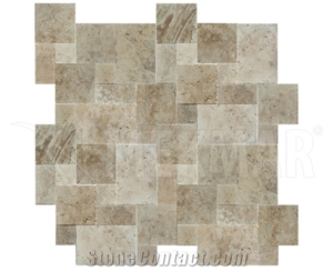 Scott Rustic Pattern Set Travertine Tiles