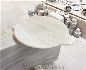White Marble Round Tabletop