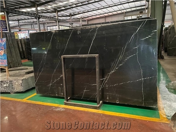 China Black Nero Marquina Marble Stone Slabs Tiles