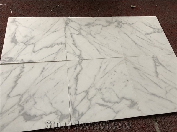 High Quality Italian White Carrara Marble Tile Stone