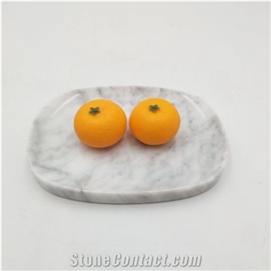 Marble Tray Dessert Fruit Plate Dining Kitchen Accessory