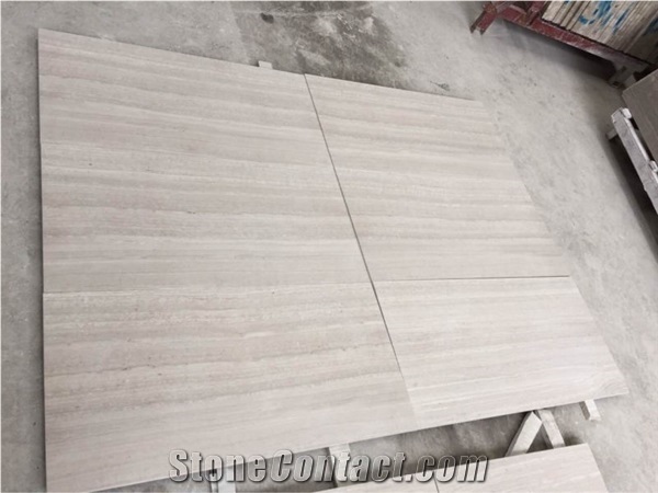 Honed Wooden Grain Marble Tile,White Wood Vein Marble Tile