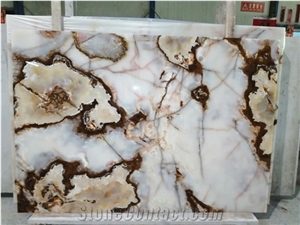 Mystic White Onyx for Wall Background Panel
