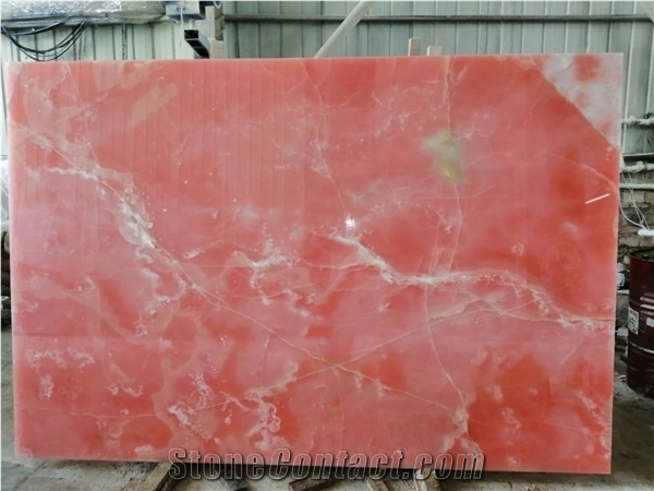 Pure Pink Onyx,Cheapest Pink Purple Onyx Marble 2cm Slabs
