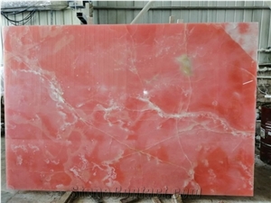 Pure Pink Onyx,Cheapest Pink Purple Onyx Marble 2cm Slabs