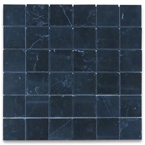 Black Marble 3 4 Inch Penny Round Mosaic Tiles