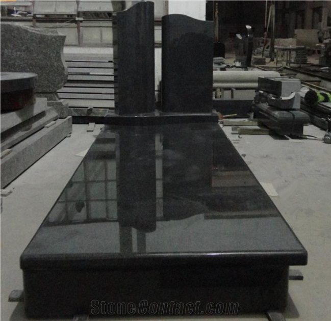 Shanxi Black Granite Tombstone,Grave Head Stone