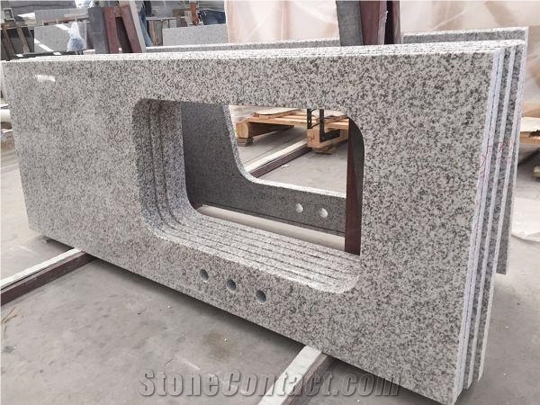 White Granite G655 Bathroom Countertop, Vanity Top