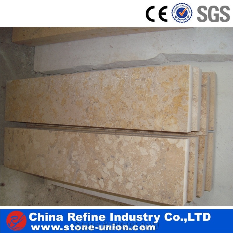Beige Chinese Limestone Paving Flooring Tiles