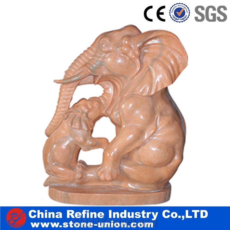 Camel Animal Red Marble Statues & Sculptures