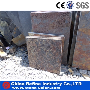 Cheap Chinese Rusty Copper Slate Tiles