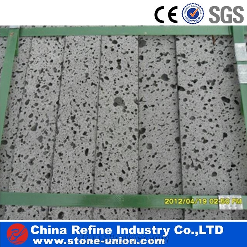 Cheap Lava Stone Big Holes Grey Flooring Tiles