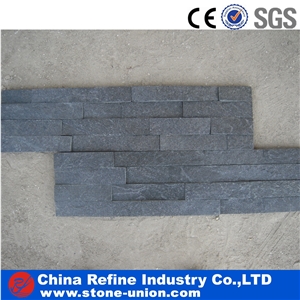 China Black Quartzite Veneer Wall Cladding Stone