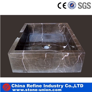 China Brown Marble Sinks,Stone Vessel Basins