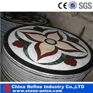 China Multi Color Marble Waterjet Medallions Inlay
