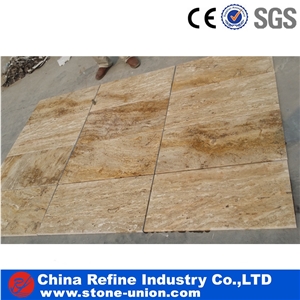 China Yellow Golden Travertine Slabs & Tiles