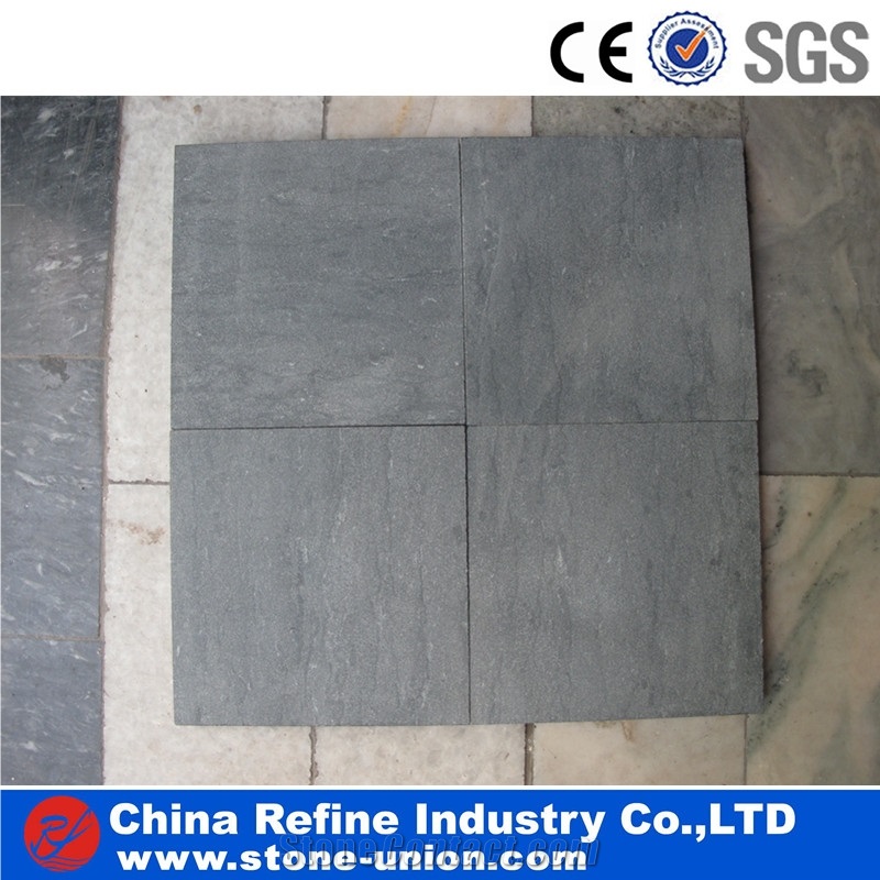 Chinese Cheap Black Limestone Tiles & Slabs