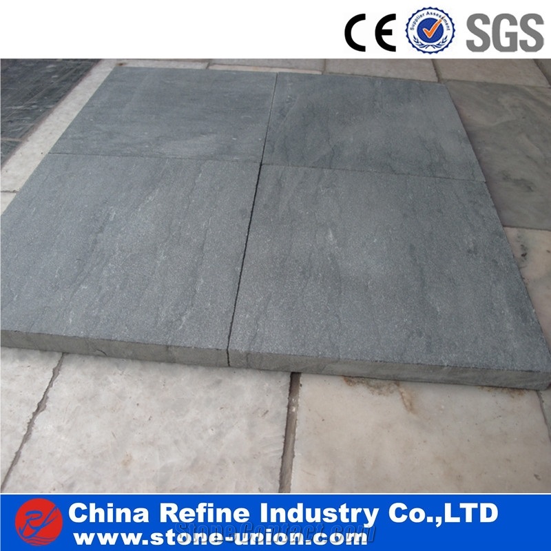 Chinese Cheap Black Limestone Tiles & Slabs