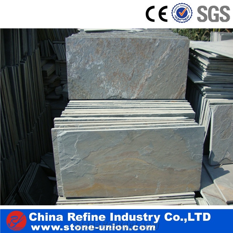 Chinese Cheap Brown Slate Tile for Wall Cladding