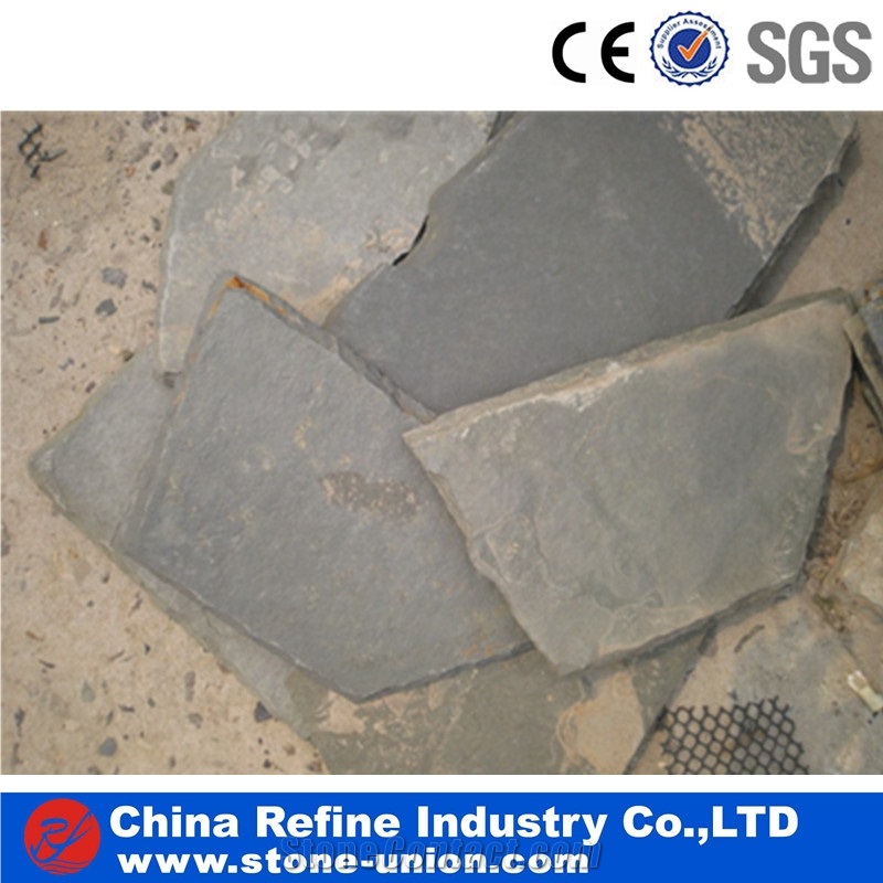 Chinese Grey Slate Flagstone Flooring Tiles