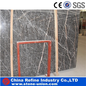 Chinese Hang Grey Marble With Red Veins Tiles