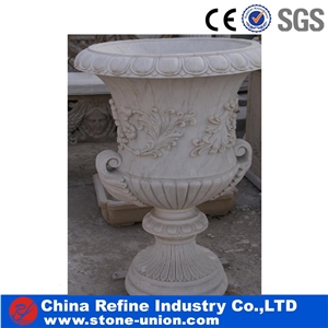 Chinese Supplier Cheap Marble Flower Pot Wholesale