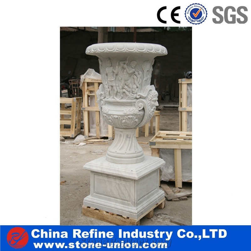 Chinese Supplier Cheap Marble Flower Pot Wholesale