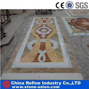 Customized Polished Marble Flooring Medallion Tile