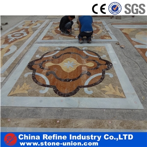 Customized Polished Marble Flooring Medallion Tile