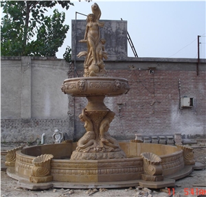Garden Fountain Marble Sculptures with Statue