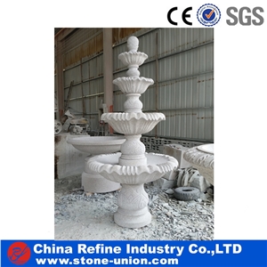 Hand Carved Natural Grey Granite Water Fountains