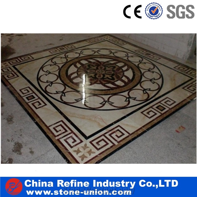 Hotel Lobby and Hall Marble Medallion Waterjet
