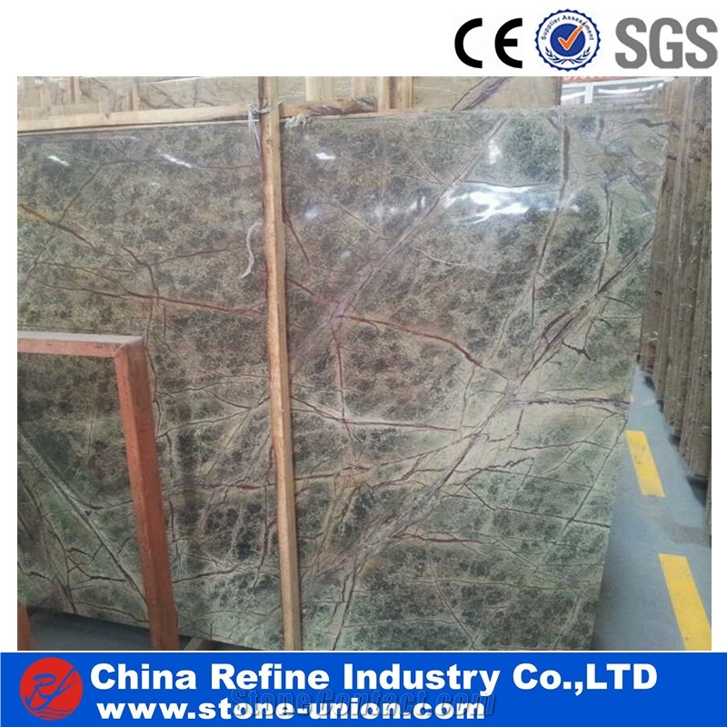 Indian Popular Forest Green Marble Polished Slabs