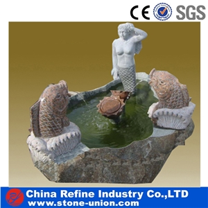 Light Grey, Beige Rusty Granite Mixed Fountains