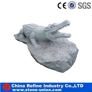 Light Grey G603 Granite Stone Swan Sculpture