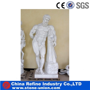 Man White Marble Statue Western Style Sculptures